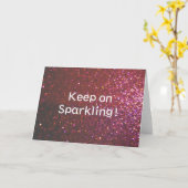 Blijf sprankelen (Faux glitter graphic) Kaart (Gele Bloem)