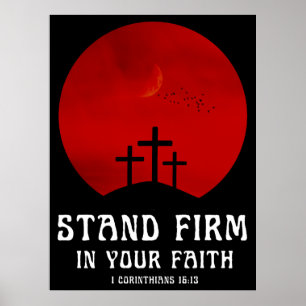 Blijf standvastig in je geloof poster