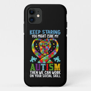 Blijf staren, je zou mijn autisme bewustzijn kunne Case-Mate iPhone case