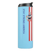 Blijf sterk Amerika Thermal Tumbler Thermosbeker (Gedraaid links)