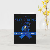 Blijf sterk Biden Patriotic Support Ribbon Prostat Kaart (Gele Bloem)