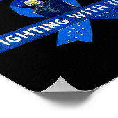 Blijf sterk Biden Patriotic Support Ribbon Prostat Poster (Hoek)