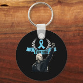 Blijf sterk Biden Patriotic Support Ribbon Prostat Sleutelhanger (Voorkant)