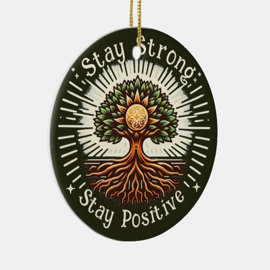 Blijf sterk, blijf positief keramisch ornament (Rechts)