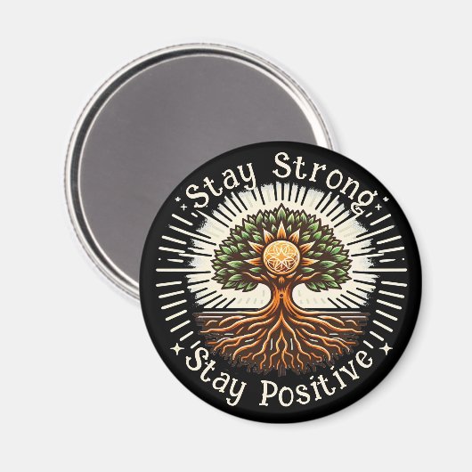 Blijf sterk, blijf positief magneet (Voorkant / Achterkant)