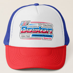 Blijf sterk Boston Massachusetts Sports Trucker Pet
