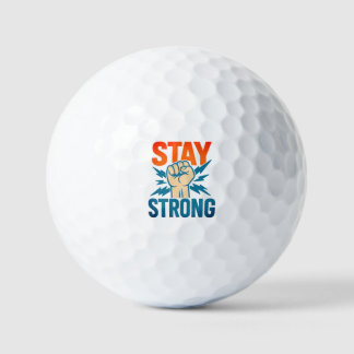 Blijf sterk -  Fist Power Motivatie Desi Golfballen