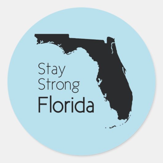Blijf sterk Florida Ronde Sticker (Voorkant)