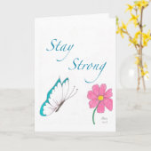 "Blijf sterk" gevouwen Wenskaart Kaart (Gele Bloem)