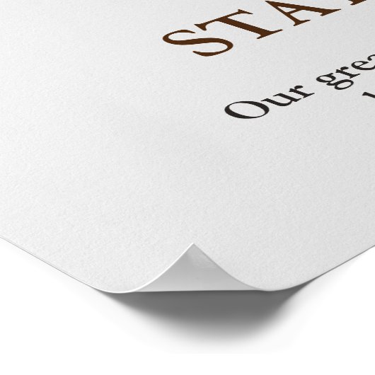 Blijf sterk in het Motivatie dierenwerk in de tijg Poster (Hoek)