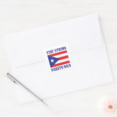 Blijf sterk in Puerto Rico Vierkante Sticker (Envelop)