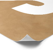 Blijf sterk Inspirerend bruin creatief Poster (Hoek)