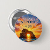 Blijf Sterk Inspirerend Motiverend Ronde Button 5,7 Cm (Voorkant /achterkant)