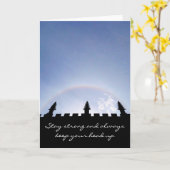 Blijf sterk Inspirerend zon Halo boven Oxford Kaart (Gele Bloem)