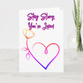 Blijf sterk, je bent geliefd minimalistisch en wor kaart (Voorkant)