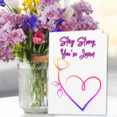 Blijf sterk, je bent geliefd minimalistisch en wor kaart