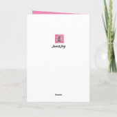 Blijf Sterk Kanker Roze Welkomstkaart Kaart (Achterkant)