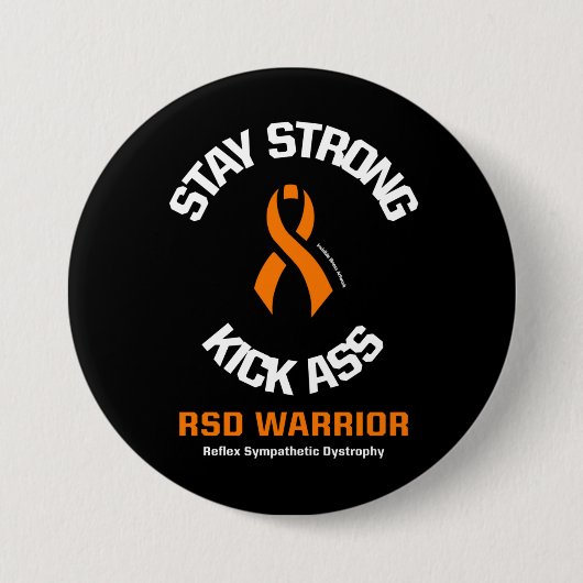 BLIJF STERK KICK...RSD RONDE BUTTON 7,6 CM (Voorkant)