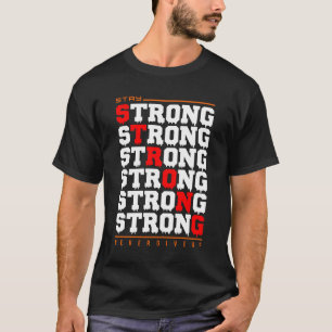 Blijf sterk Motivatie T-shirt ontwerp