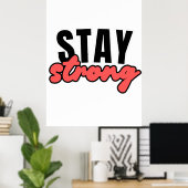 Blijf sterk Motivatie typografie citaten Poster (Thuiskantoor)