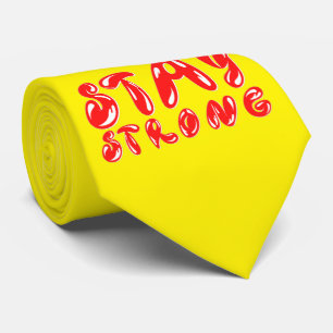 Blijf STERK motiverende graffiti stijl Stropdas
