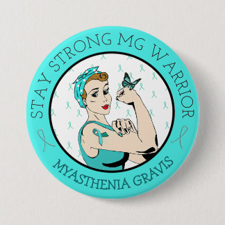 Blijf sterk Myasthenia Gravis Warrior Button
