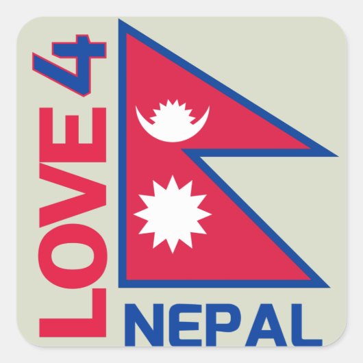 Blijf sterk Nepal Sticker (Voorkant)
