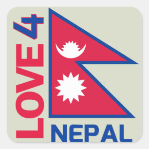 Blijf sterk Nepal stuiver Vierkante Sticker