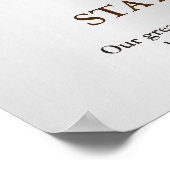 Blijf sterk op Bald Eagle Motivatie Brown Grey Poster (Hoek)