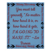 Blijf sterk perfect poster (Voorkant)