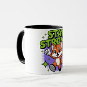 Blijf Sterk Positief Cartoon Design Mok (Voorkant links)
