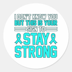 Blijf sterk PTSS Stress Awareness Lint Graphic Ronde Sticker