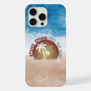 Blijf sterk - Retro Beach Edition iPhone 15 Pro Max Case