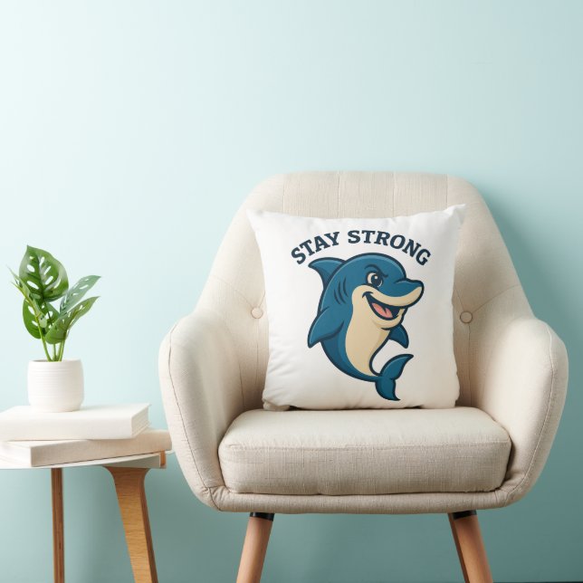 Blijf Sterk Spat T-Shirt Kussen (Stoel)