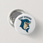 Blijf Sterk Spat T-Shirt Ronde Button 3,2 Cm (Voorkant /achterkant)