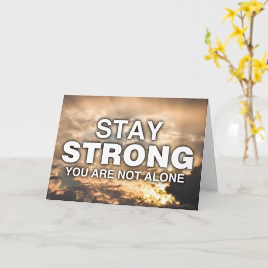 Blijf sterk - steun kaart (Gele Bloem)