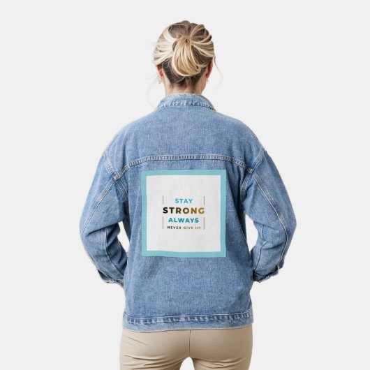Blijf Sterk T-Shirt Denim Jacket (Model)