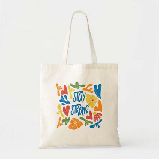 Blijf sterk tote bag (Voorkant)