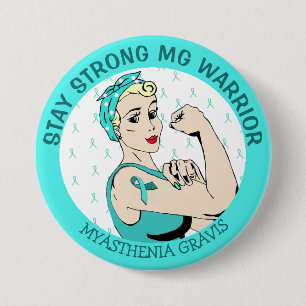 Blijf sterk van Myasthenia Gravis Warrior Button
