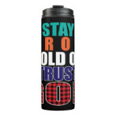 Blijf sterk vasthouden aan God vertrouwen Thermosbeker (Voorkant)