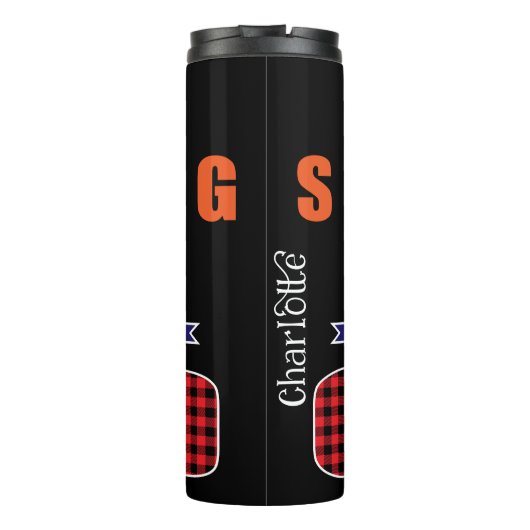 Blijf sterk vasthouden aan God vertrouwen Thermosbeker (Achterkant)