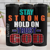 Blijf sterk vasthouden aan God vertrouwen Thermosbeker