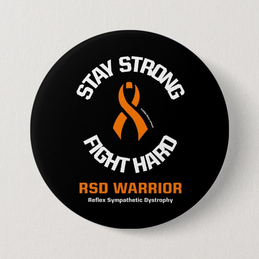 Blijf sterk, vecht hard...RSD Ronde Button 7,6 Cm (Voorkant)