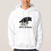 Blijf sterke wolf hoodie (Voorkant)