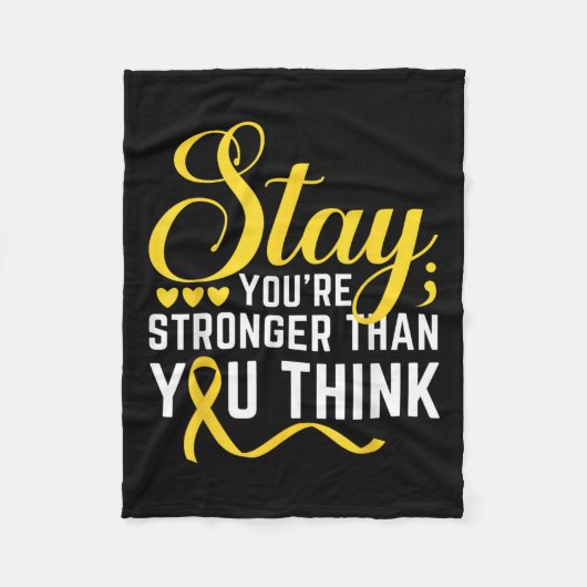 Blijf sterker gele lint zelfmoordpreventie weg fleece deken (Voorkant)