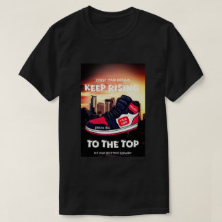 Blijf stijgen naar de top Cinematic Logo R.K T-shi