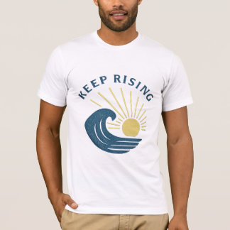 Blijf stijgen Retro Wave Sun T-shirt