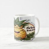 Blijf stijlvol, blijf brutaal - Modieus Quote Desi Koffiemok (Voorkant rechts)