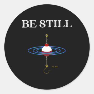 Blijf Stil Vissen Meditatief Geïnspireerd Visachti Ronde Sticker