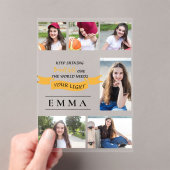 Blijf stralen Acryl Multi Photo Afstudeerder Aanko Acryl Uitnodigingen (Insitu (Draagbaar))